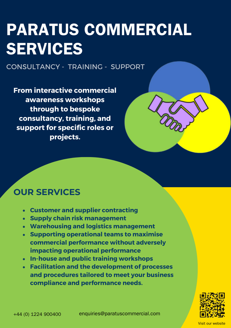 PARATUS COMMERCIAL AWARNESS WORKSHOP ‘Unlocking Your Commercial & Contractual Potential’
