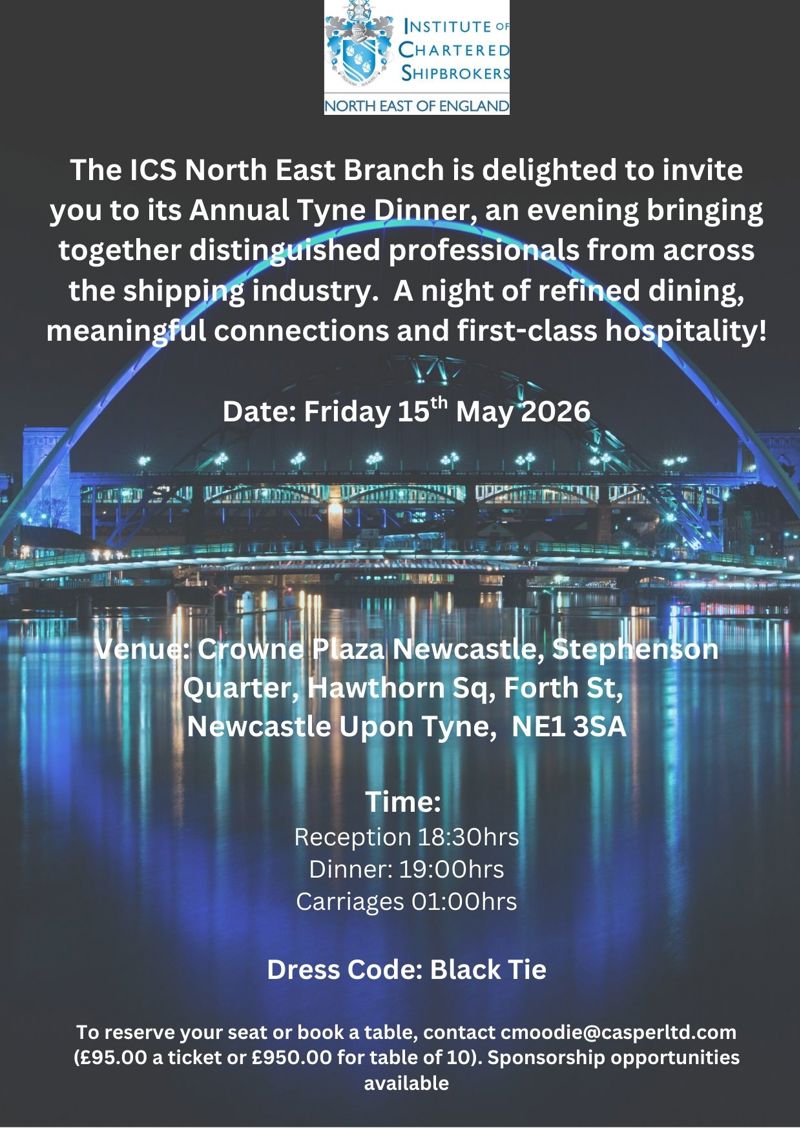 Casper Shipping: ICS North East Annual Tyne Dinner