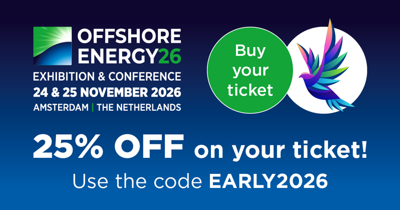Early Bird tickets for Offshore Energy Amsterdam 2026 are now available!