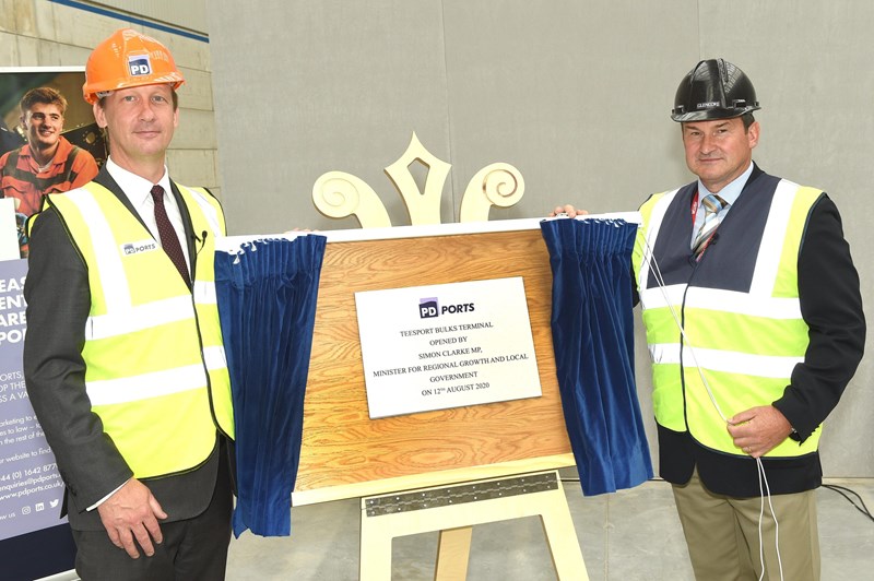 Minister for Regional Growth and Local Government opens multi-million pound bulks terminal at Teesport