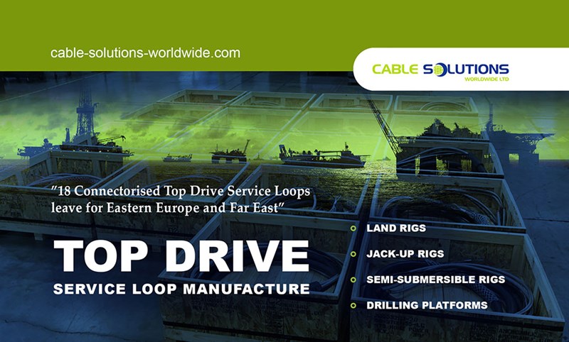 Connectorised Top Drive Service Loops manufactured for client’s Land Rigs in Eastern Europe and the Far East