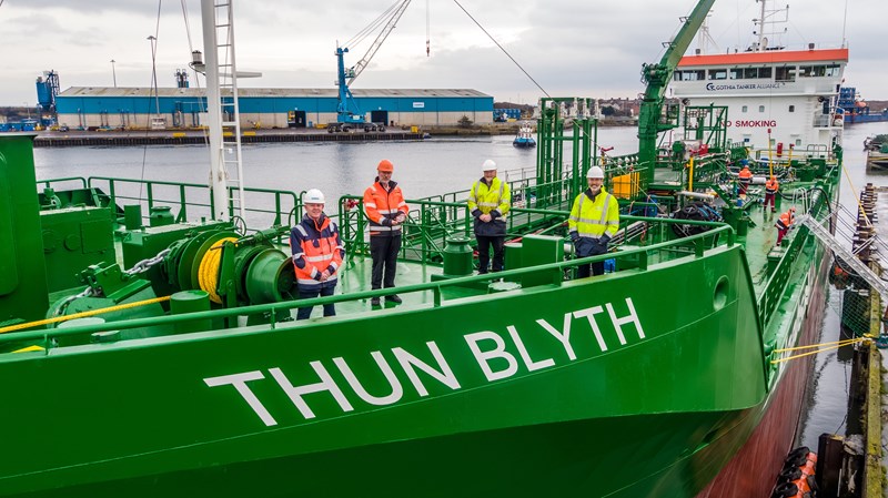 ‘THUN BLYTH’ Vessel welcomed to home port after maiden voyage