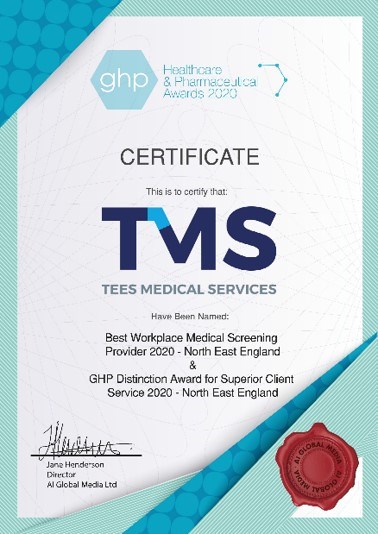 Tees Medical Services Ltd Win National Award
