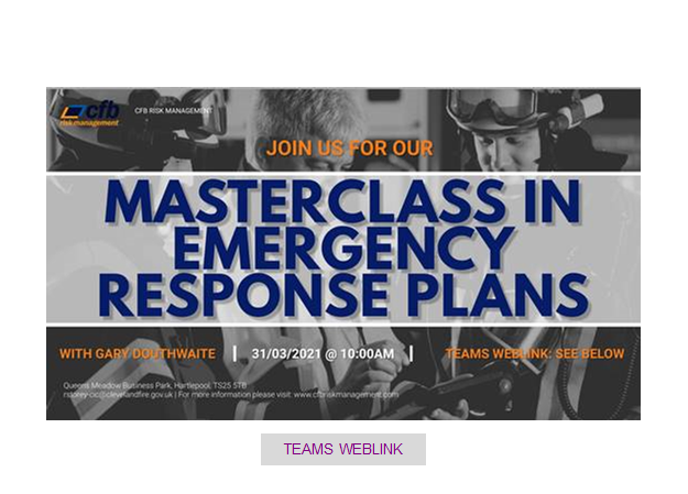 Masterclass Webinar in Emergency Response Plans (ERP's)
