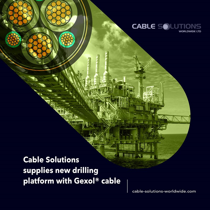 Cable Solutions supplies new drilling platform with Gexol® cable