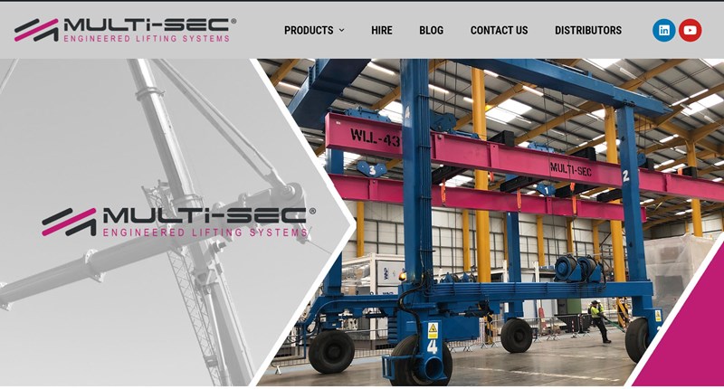 Durham Lifting, one of the UK’s leading providers of lifting solutions, has announced the launch of a new website showcasing Multi-sec®, their own brand of manufactured lifting equipment.