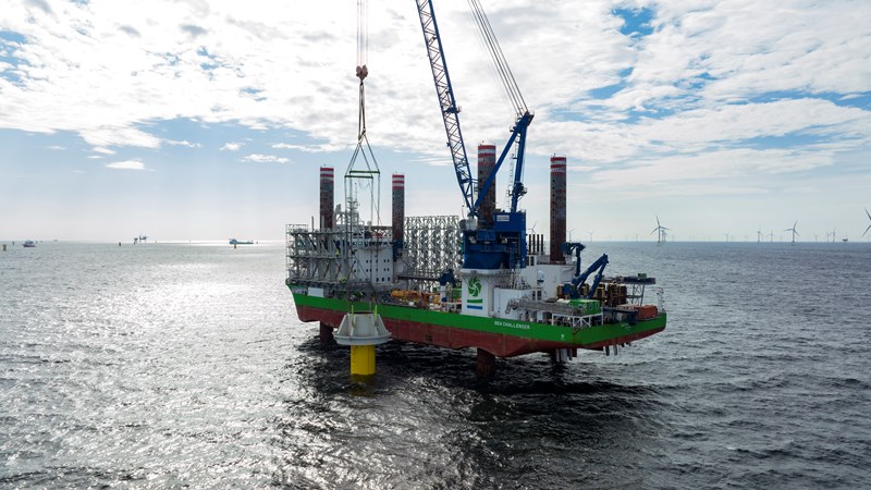 Innovative steel collars installed at RWE’s Kaskasi wind farm in the German North Sea