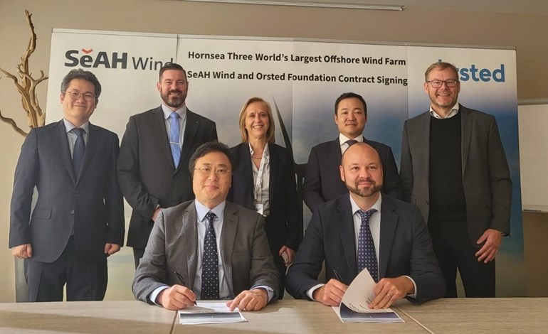 Orsted and SeAH sign Hornsea 3 monopile contract