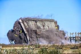 TVCA - Pictures and drone of one of the largest explosive demolitions ever to take place in the UK