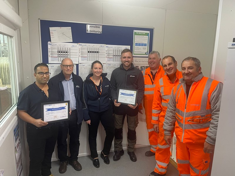 Capula receives October safety award from National Grid for the Sellindge High Voltage Direct Current (HVDC) converter substation project