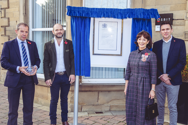 Osbit presented with Queen’s Award by the Duchess of Northumberland