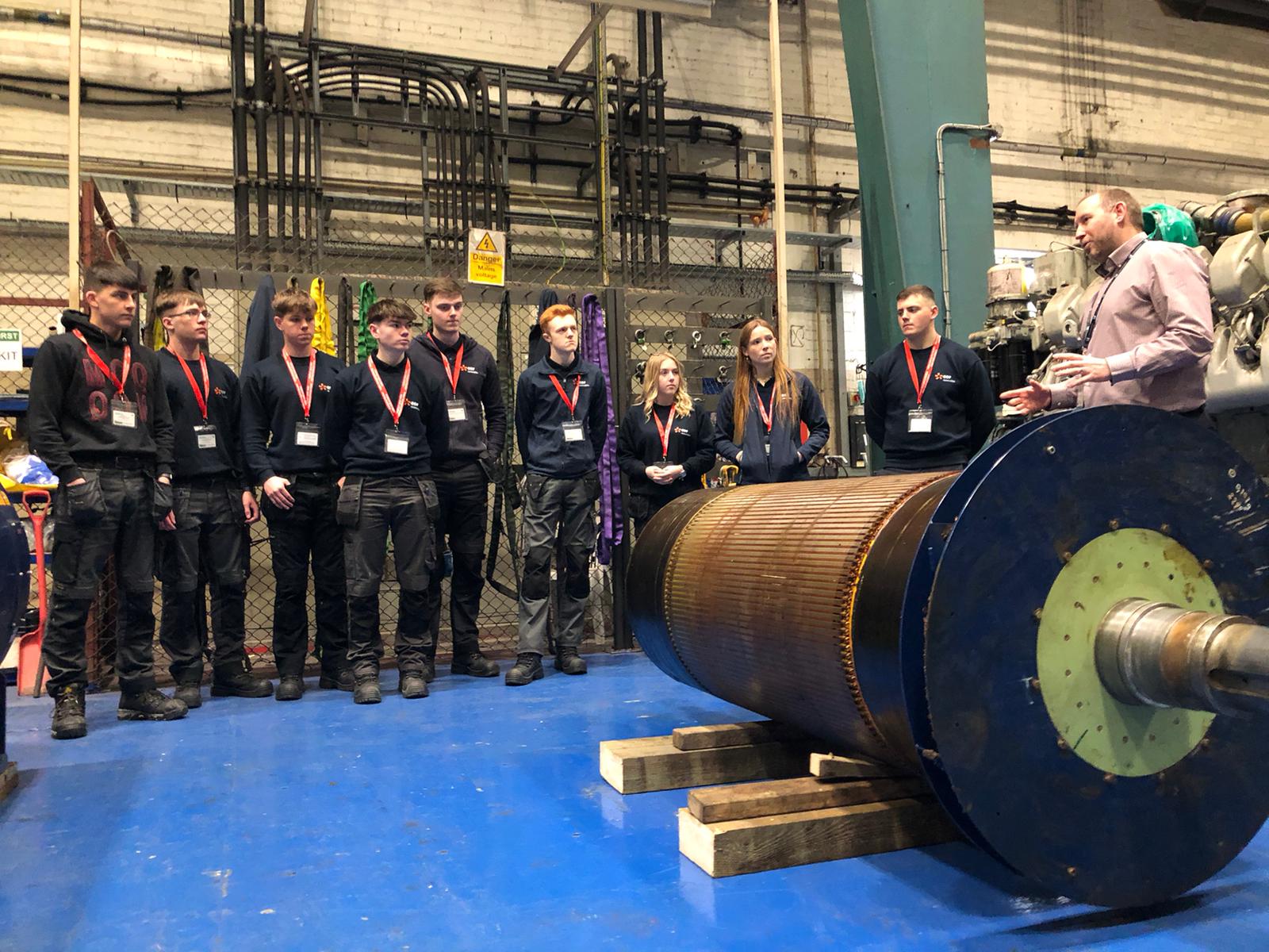 EDF Renewables apprentices expand their knowledge with Houghton International visit