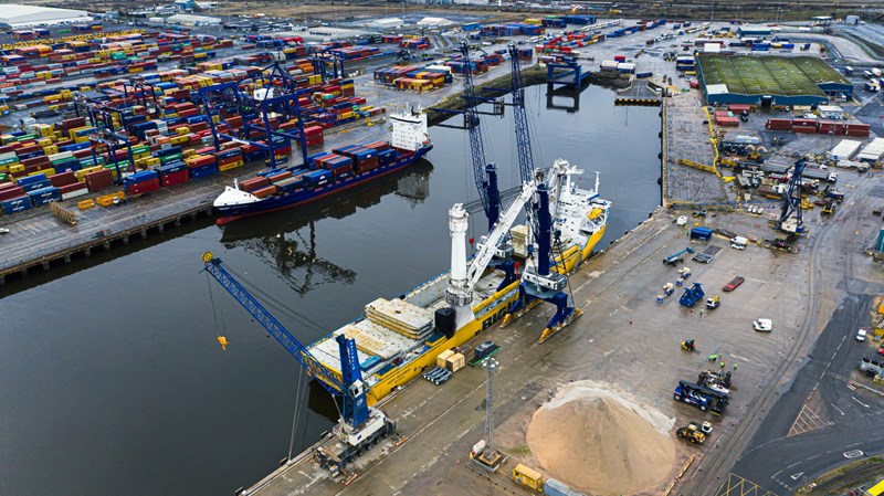Two new fully electric cranes at Tees Dock offer sustainability boost across the supply chain