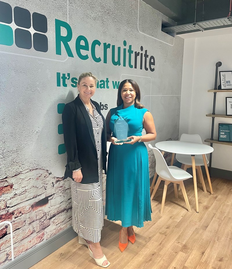 Recruitrite wins a TeesTech Award for its adoption of Excelpoint’s no-code technology to revolutionise its business operations
