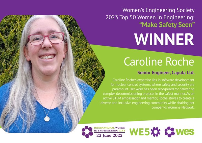 Capula Lead Engineer named in the Women’s Engineering Society’s Top 50 Women in Engineering 2023