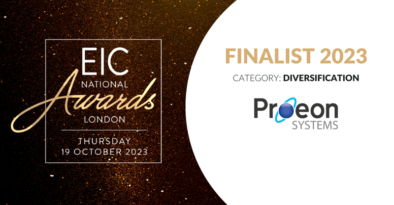 Celebrating Success: Proeon emerges as runners-up in the EIC UK awards for Business diversification