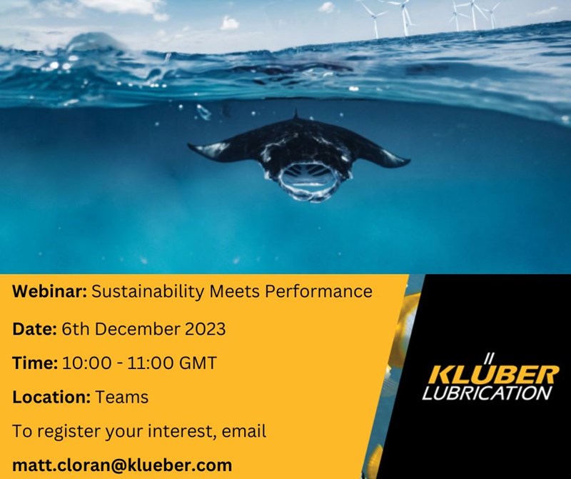 Kluber Sustainability Meets Performance Webinar